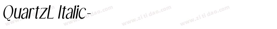 QuartzL Italic字体转换